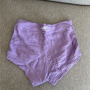 Booty by Brabants Purple Athletic Shorts High-Waisted Ribbed